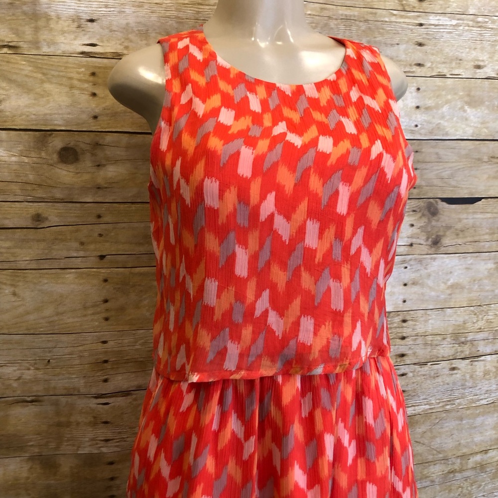 🛍LUCKY BRAND | Orange Sleeveless Dress Small - Picture 2 of 7